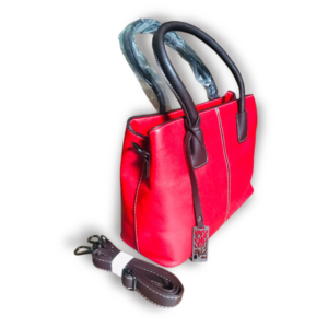 Red Leather Tote Bag