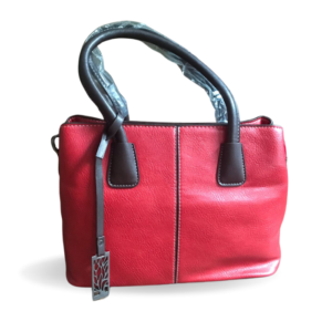 Red Leather Tote Bag