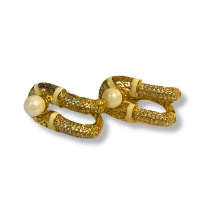 Gold Oval Hoop Turkish earrings